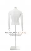 Busto uomo bianco con braccia e base
