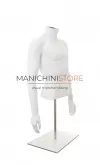 Busto uomo bianco con braccia e base da banco