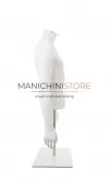 Busto uomo bianco con braccia e base da banco