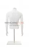 Busto uomo bianco con braccia e base da banco