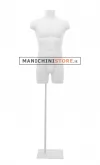 Busto manichino uomo bianco NEW con base bianca