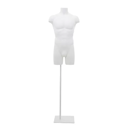 Busto manichino uomo bianco NEW con base bianca