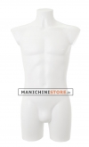 Busto manichino uomo precolorato bianco