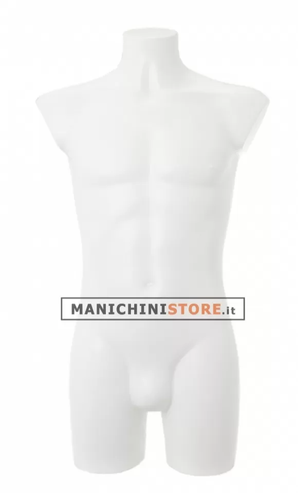 Busto manichino uomo precolorato bianco