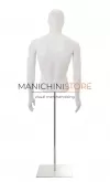 Busto uomo bianco con testa, braccia e base