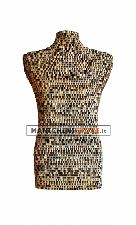 Busto uomo in cartone a strati - Avana