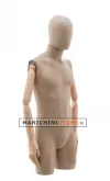 Busto uomo braccia legno rivestito in cartapesta cartone