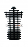 Female bust in interlocking cardboard - Black
