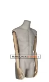 Busto uomo braccia legno rivestito in cartapesta cemento