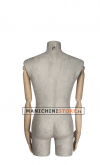 Busto uomo braccia legno rivestito in cartapesta cemento