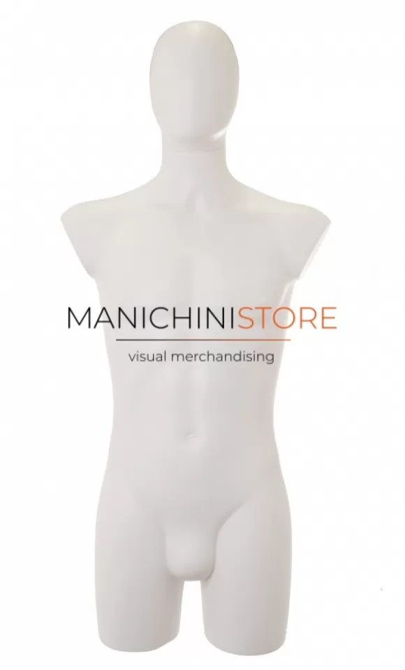Busto manichino uomo bianco con testa