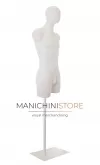 Busto manichino uomo bianco con testa e base