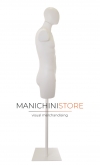 Busto manichino uomo bianco con testa e base