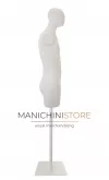 Busto manichino uomo bianco con testa e base