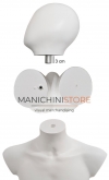 Busto manichino uomo bianco con testa e base