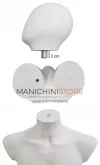 Busto manichino uomo bianco con testa e base