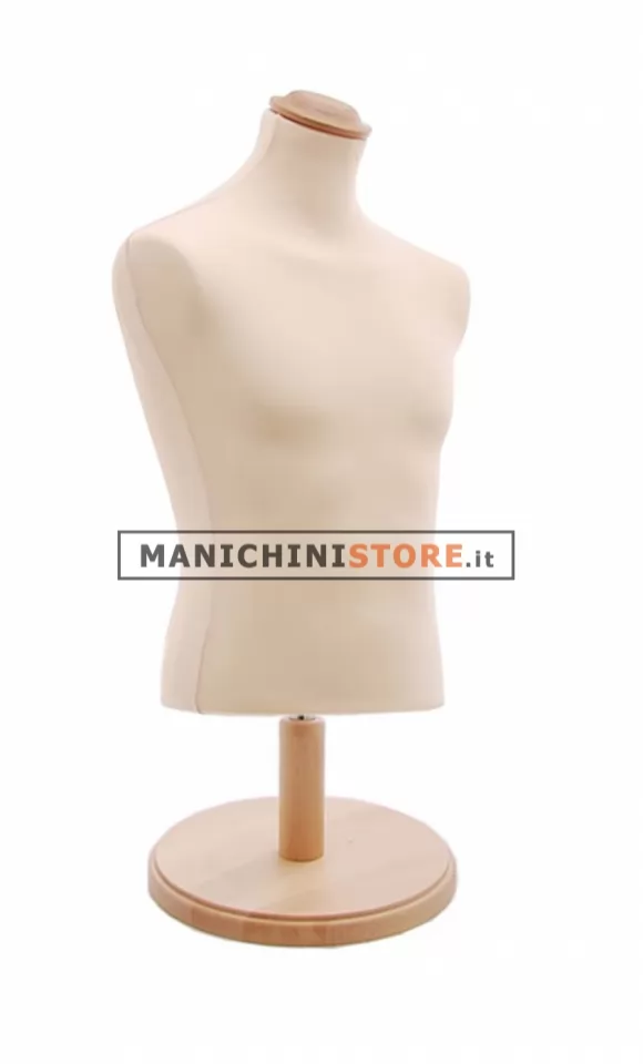 Busto uomo da banco in tessuto Beige