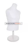 Busto uomo da banco in tessuto Bianco
