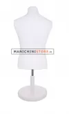Busto uomo da banco in tessuto Bianco