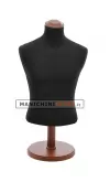 Busto uomo da banco in tessuto Nero
