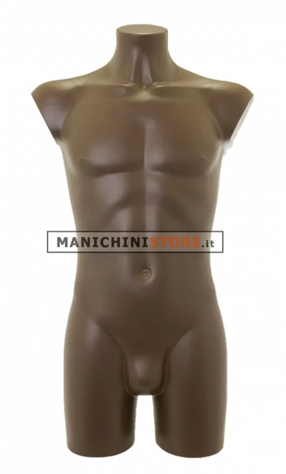 Busto manichino uomo precolorato cuoio