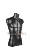 Busto uomo effetto nero satinato senza testa