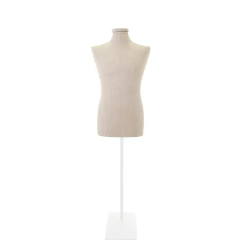 Busto uomo in lino con mezza gamba