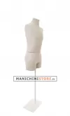 Busto uomo in lino con mezza gamba