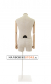 Busto uomo in lino con braccia legno e mezza gamba