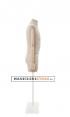 Busto uomo in lino con braccia legno e mezza gamba