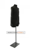 Busto uomo black lycra con braccia legno e mezza gamba