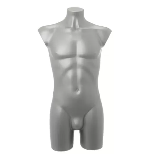 Busto manichino uomo precolorato grigio