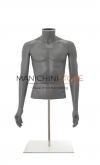 Busto uomo grigio con braccia e base da banco