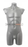 Busto manichino uomo precolorato grigio