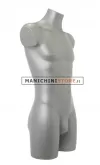 Busto manichino uomo precolorato grigio