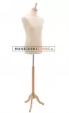 Busto uomo in tessuto Avorio con treppiede in frassino - EX NOLEGGIO