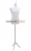 Busto uomo total white con treppiede