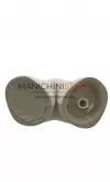 Busto donna in lino con mezza gamba, braccia legno e base oro