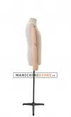 Busto uomo in lino con braccia legno