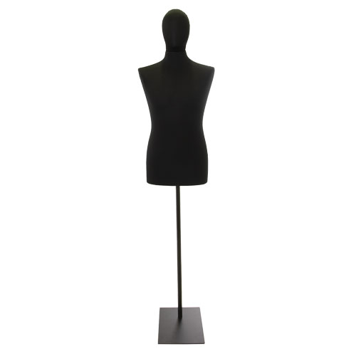 Busto uomo black lycra con testa