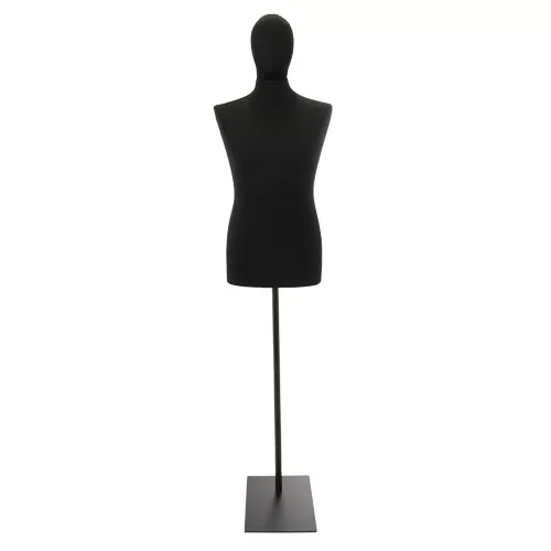 Busto uomo black lycra con testa