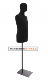 Busto uomo black lycra con testa