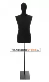 Busto uomo black lycra con testa