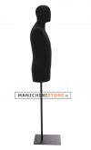 Busto uomo black lycra con testa