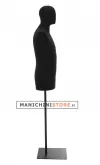 Busto uomo black lycra con testa