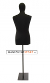 Busto uomo black lycra con testa