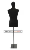 Busto uomo black lycra con testa