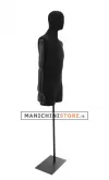 Busto uomo black lycra con braccia legno e mezza gamba