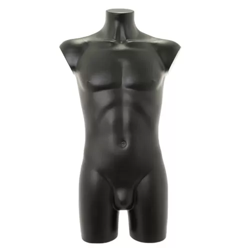 Busto manichino uomo precolorato nero