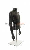 Busto uomo nero con braccia e base da banco